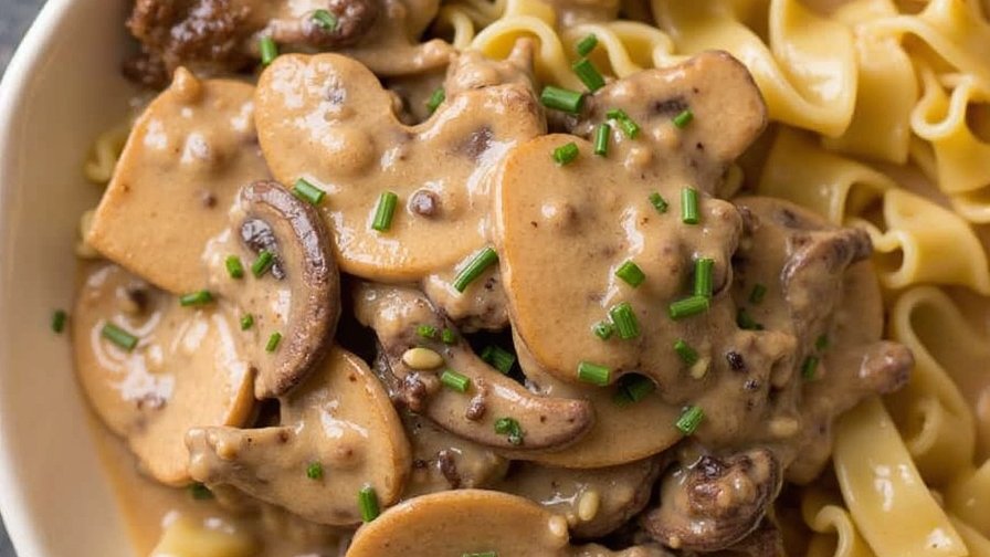 Classic Beef Stroganoff with Creamy Mushroom Sauce
