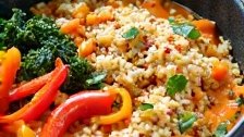 Hearty Thai Red Curry with Veggies over Brown Rice