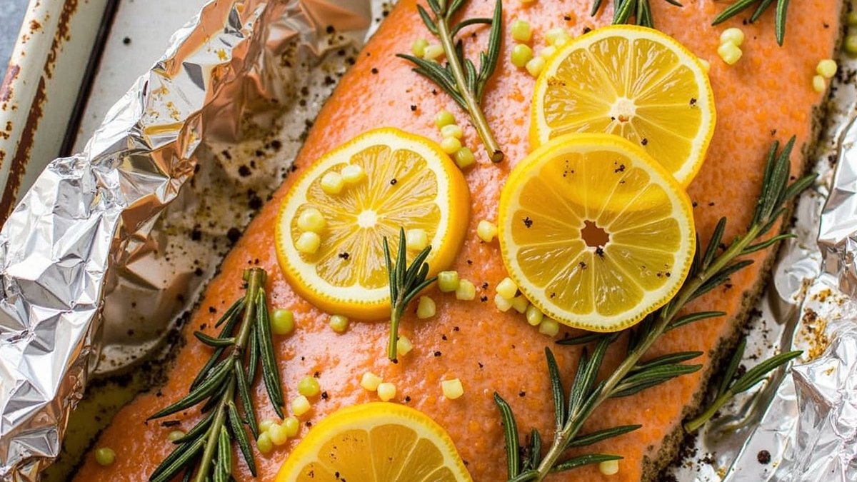 Herb-Infused Baked Salmon with Roasted Asparagus