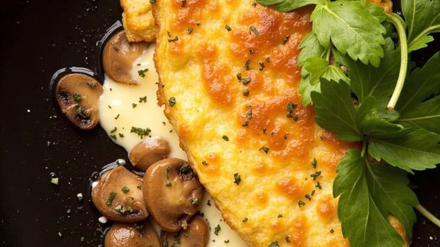 Hearty Mushroom & Herb Omelette with Melted Cheese