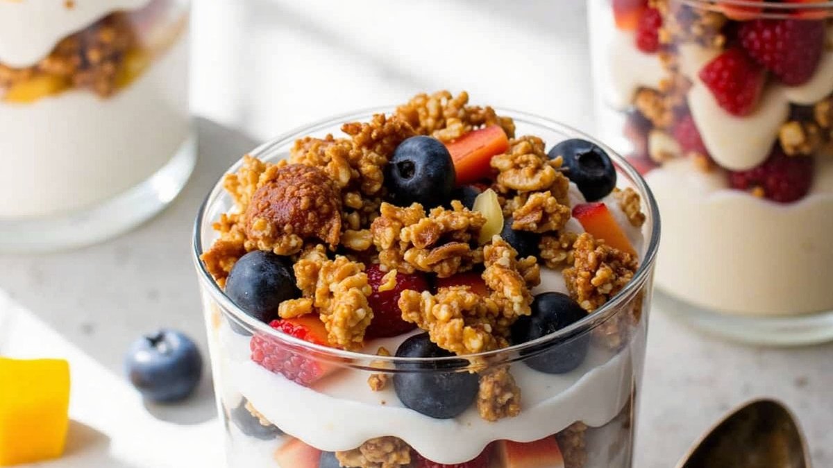 Mediterranean Morning Yogurt Bowls with Honey, Walnuts & Fresh Fruit