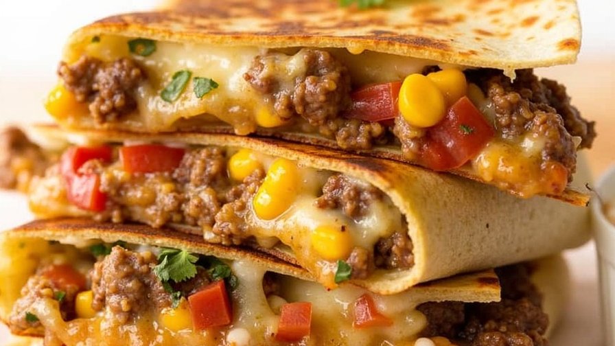 30-Minute Beef and Corn Quesadilla