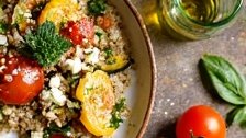 Roasted Vegetable & Quinoa Salad with Fresh Herbs and Feta
