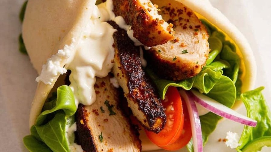 Spiced Chicken Shawarma Lettuce Wraps