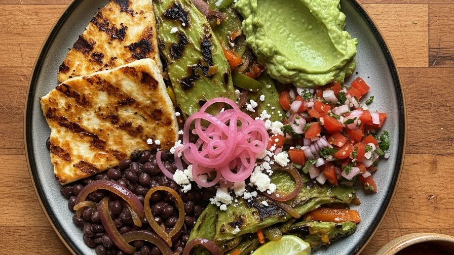 Grilled Queso & Nopal Salad