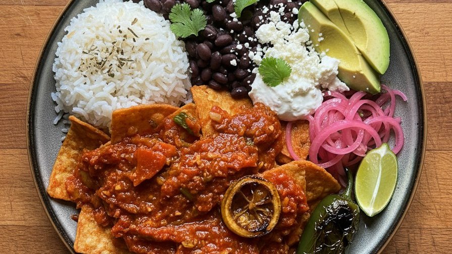 Crispy Vegetarian Chilaquiles