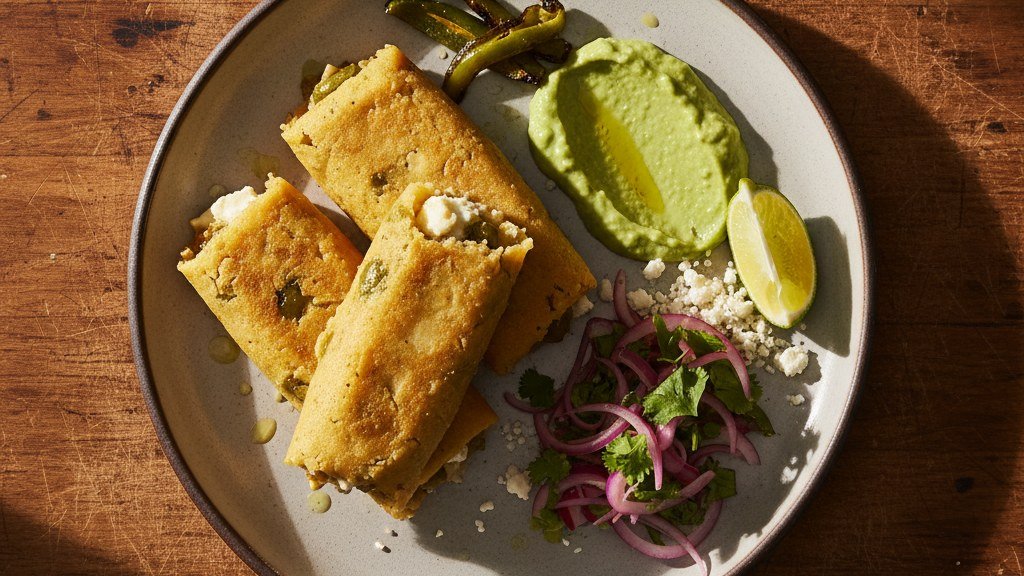 Goat Cheese Poblano Tamales