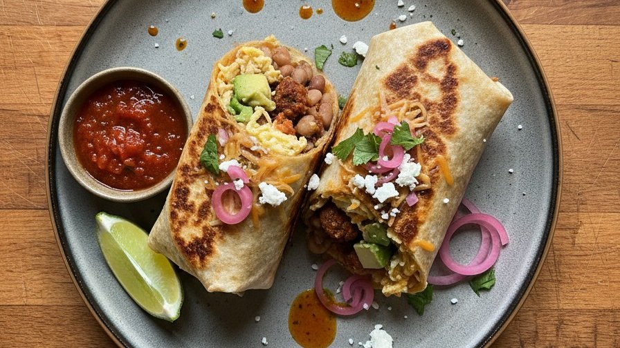 Spicy Chorizo Egg Burritos