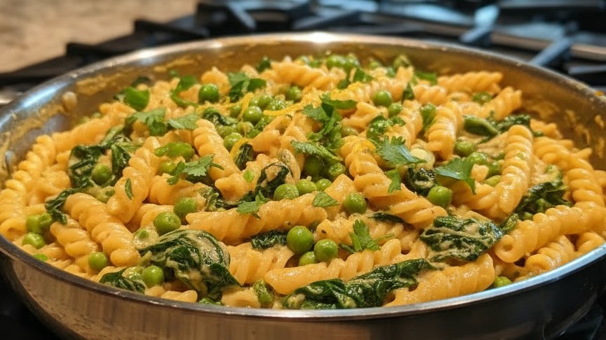 Creamy Lemon Pasta with Greens