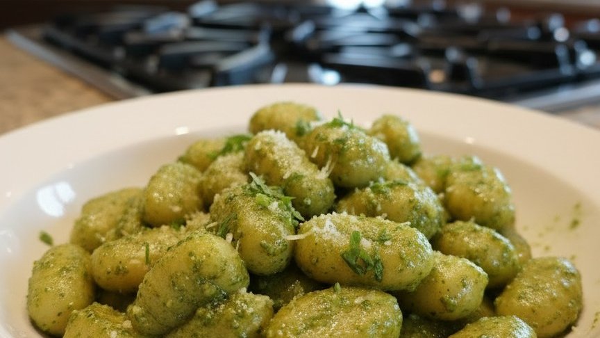 3-Ingredient Pesto Gnocchi