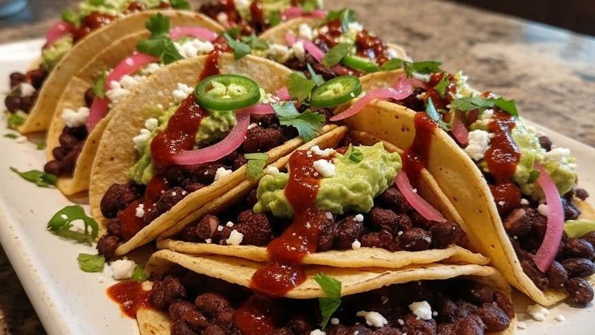 Spicy Black Bean Tacos