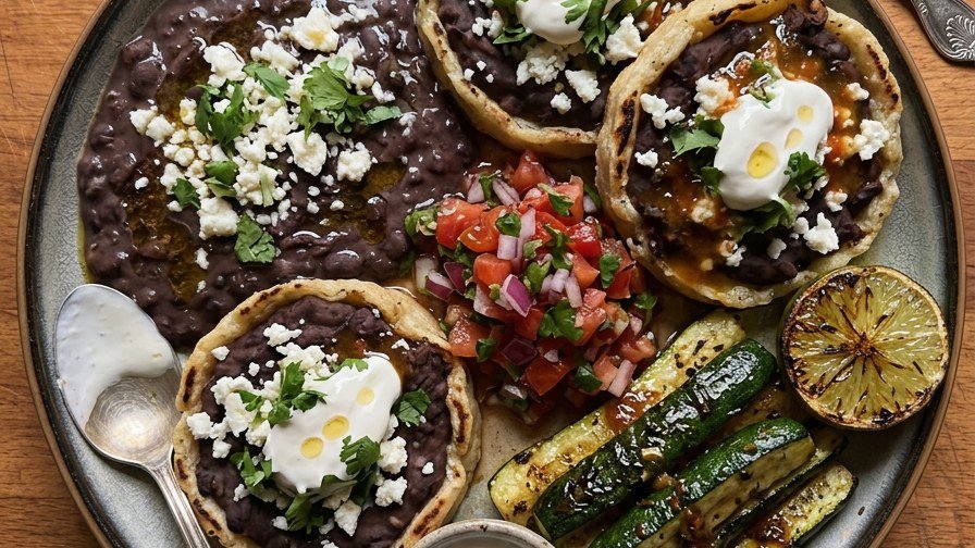 Crispy Homemade Sopes with Beans