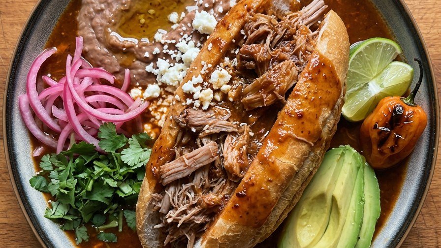 Spicy Torta Ahogada Sandwich